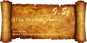 Illy Szilvánusz névjegykártya